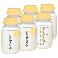 Medela 5 oz. Breast Milk Bottle Set - 6-Pack - Clear