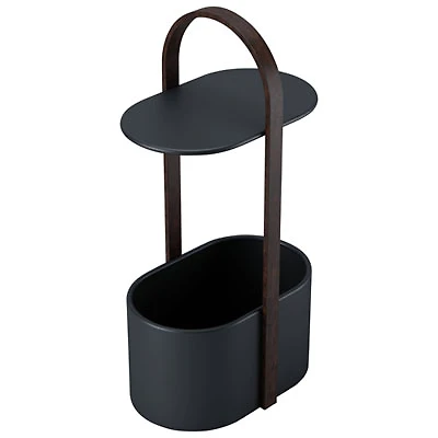 Bellwood Modern Oval End Table - Black/Walnut