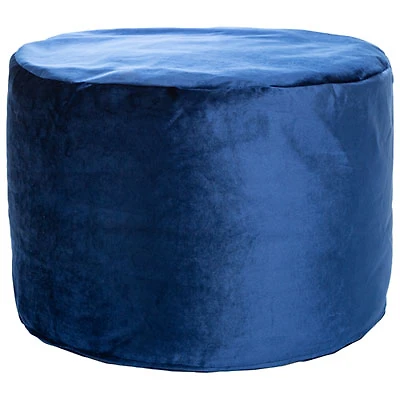 Gouchee Home Eclipse Velvet Polyester Pouf - Indigo Blue