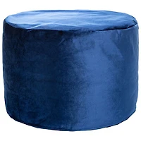 Gouchee Home Eclipse Velvet Polyester Pouf - Indigo Blue