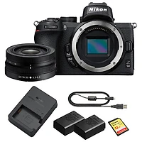 Open Box - Nikon Z 50 Mirrorless Camera with 16mm-50mm Lens Kit, Extra Battery & SD Card -Only at Best Buy