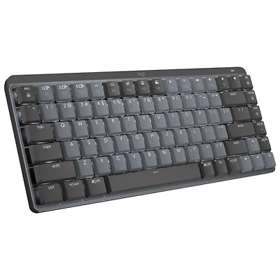Logitech MX Mechanical Mini Wireless Compact Backlit Clicky Keyboard - Graphite