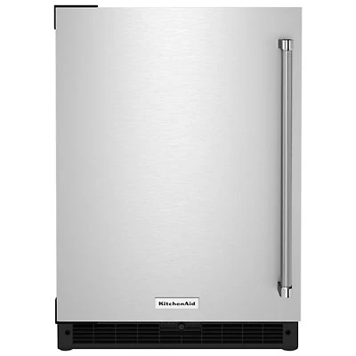 KitchenAid Undercounter 5.0 Cu. Ft. Freestanding Bar Fridge (KURL114KSB) - Stainless Steel
