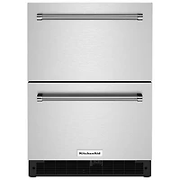 KitchenAid Undercounter Drawer 4.4 Cu. Ft. Freestanding Bar Fridge (KUDR204KSB) - Stainless Steel