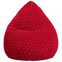 Fluffy Hearts Contemporary Polyester Bean Bag