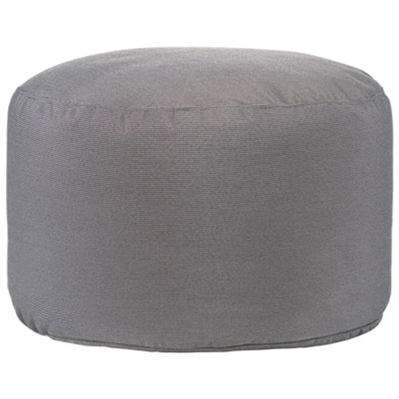 Gouchee Home Soleil Polyester Pouf - Charcoal