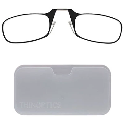 ThinOptics White Pod & Reading Glasses with +1.5 Lens Strength