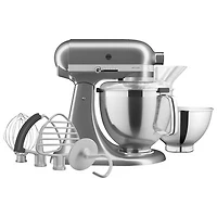 KitchenAid Artisan Tilt-Head Stand Mixer with Premium Accessory Pack - 5Qt - 325-Watt - Medallion Silver
