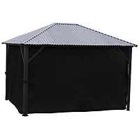 Corriveau Seasonal Curtain for 10’ x 10’ Gazebo - Black