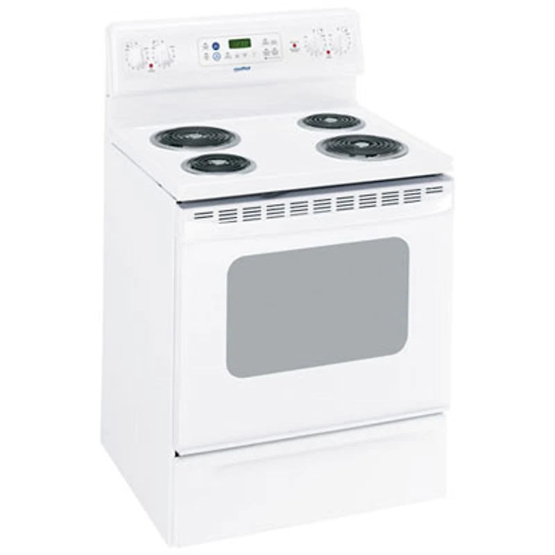 Moffat 30" 5.0 Cu. Ft. Coil Top Electric Range (MCB757DMWW) - White - Open Box - Scratch & Dent