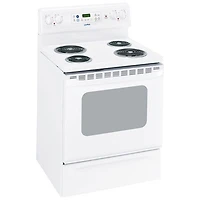 Moffat 30" 5.0 Cu. Ft. Coil Top Electric Range (MCB757DMWW) - White - Open Box - Scratch & Dent