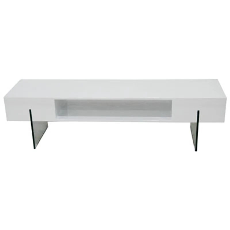 Brassex 3013 59" Solid Wood TV Stand - White