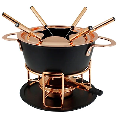 Swissmar Realp 11-Piece Aluminum Fondue Set (F66430) - Copper