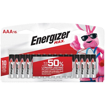Energizer MAX Alkaline AAA Batteries - 16 Pack
