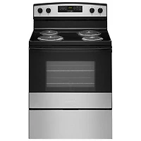 Amana 30" 4.8 Cu. Ft. Freestanding Electric Coil Top Range (YACR4303MMS) - Stainless Steel