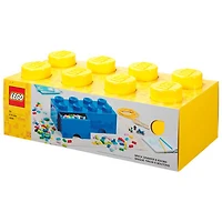 LEGO 8 Knobs Brick Storage Box with 2 Drawers - Bright Yellow (40061732)