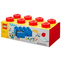 LEGO 8 Knobs Brick Storage Box with 2 Drawers - Bright Red (40061730)