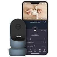Owlet Cam 2 Smart Video Baby Monitor with Room Temperature Sensor (BC04N67BBJ) - Bedtime Blue