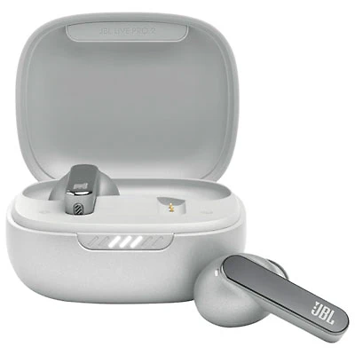JBL Live Pro 2 In-Ear Noise Cancelling True Wireless Earbuds - Silver