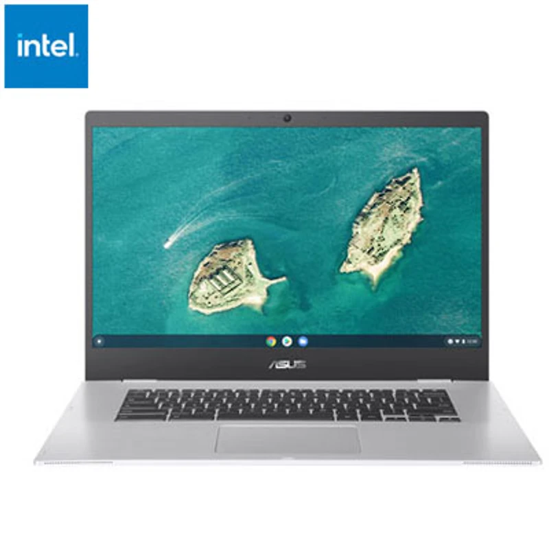 Open Box - ASUS CX1 15.6" Chromebook -Silver (Intel Celeron N3350/64GB eMMC/8GB RAM/ChromeOS)