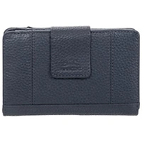 Mancini Pebble RFID Genuine Leather Bi-fold 17-Slot Clutch Wallet