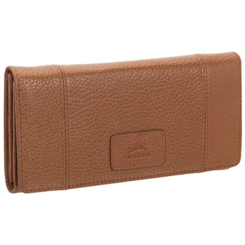 Mancini Pebble RFID Genuine Leather Tri-fold Clutch Wallet