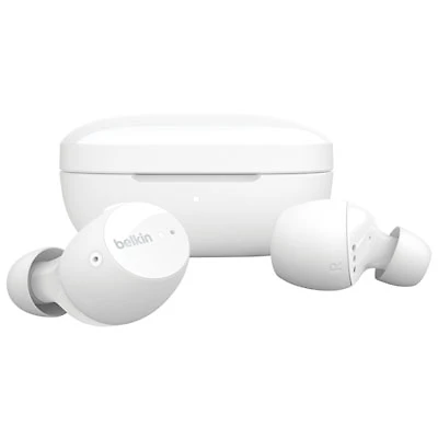 Belkin SoundForm Immerse In-Ear Noise Cancelling True Wireless Earbuds - White