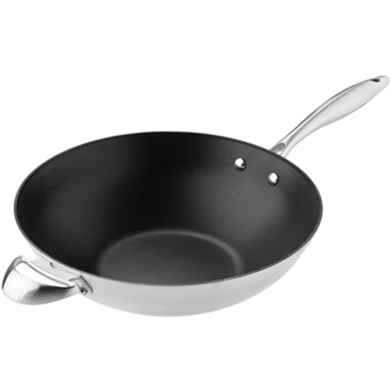 Scanpan 32cm Aluminium/Non-Stick Coating Wok - Silver/Black