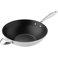 Scanpan 32cm Aluminium/Non-Stick Coating Wok - Silver/Black