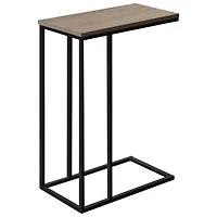 Monarch Contemporary Rectangular C-Shelf Accent Table - Dark Taupe