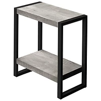 Monarch Contemporary Rectangular End Table - Grey Reclaimed Wood-Look
