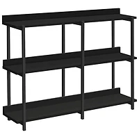 Monarch Contemporary Rectangular Console Table - Black