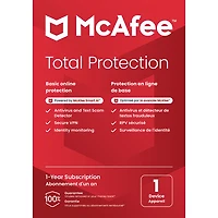 McAfee Total Protection (PC/Mac/iOS/Android) - 1 Device - 1 Year