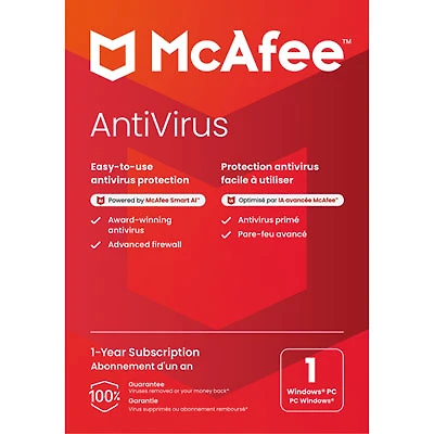 McAfee AntiVirus (PC) - 1 Device - 1 Year