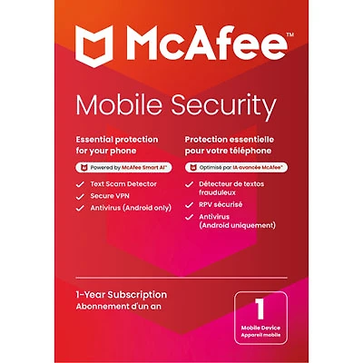 McAfee Mobile Security (iOS/Android) - 1 Device - 1 Year