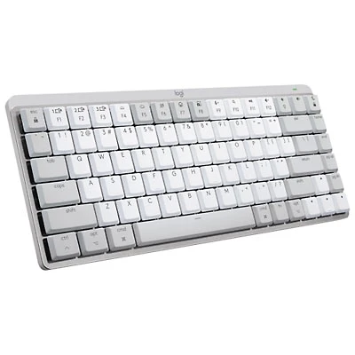 Logitech MX Mechanical Mini Bluetooth Backlit Mechanical Ergonomic Keyboard for Mac - Pale Grey