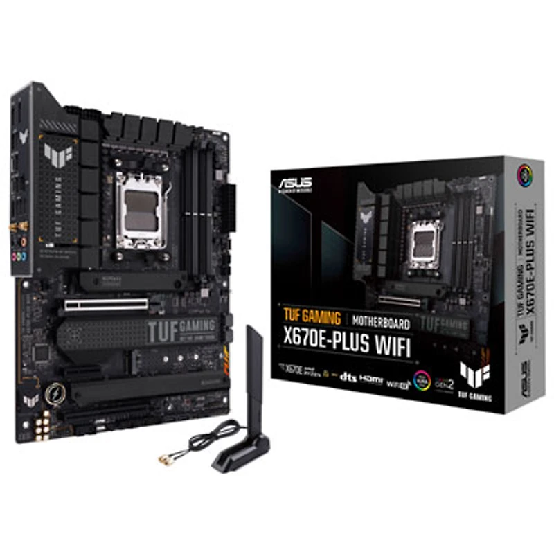 Asus TUF Gaming X670E-PLUS Gaming Wi-Fi 6E AM5 DDR5 Motherboard for AMD Ryzen 9000/8000/7000 Series CPUs