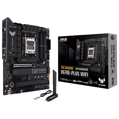 Asus TUF Gaming X670E-PLUS Gaming Wi-Fi 6E AM5 DDR5 Motherboard for AMD Ryzen 9000/8000/7000 Series CPUs