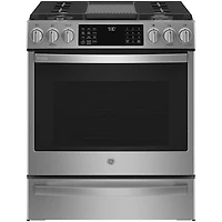 Open Box - GE Profile 30" 5.6 Cu.Ft. Slide-In Gas Air Fry Range (PCGS930YPFS) -Stainless -Scratch & Dent
