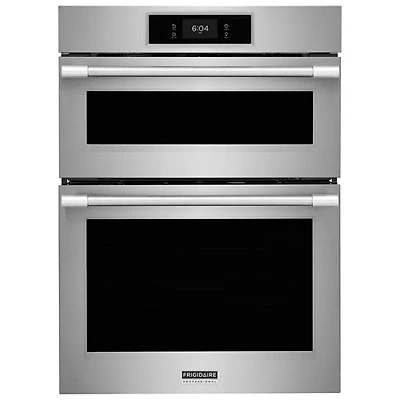 Frigidaire Professional 30" 5.3 Cu. Ft./1.7 Cu. Ft. Double Wall Oven/Microwave Combo (PCWM3080AF) - Stainless Steel