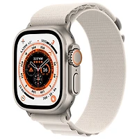 Rogers Apple Watch Ultra (GPS + Cellular) 49mm Titanium Case with Starlight Alpine Loop - Small - Monthly Financing