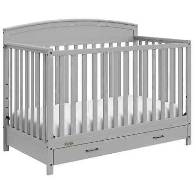 Graco Benton 5-in-1 Convertible Crib with Drawer - Pebble Grey