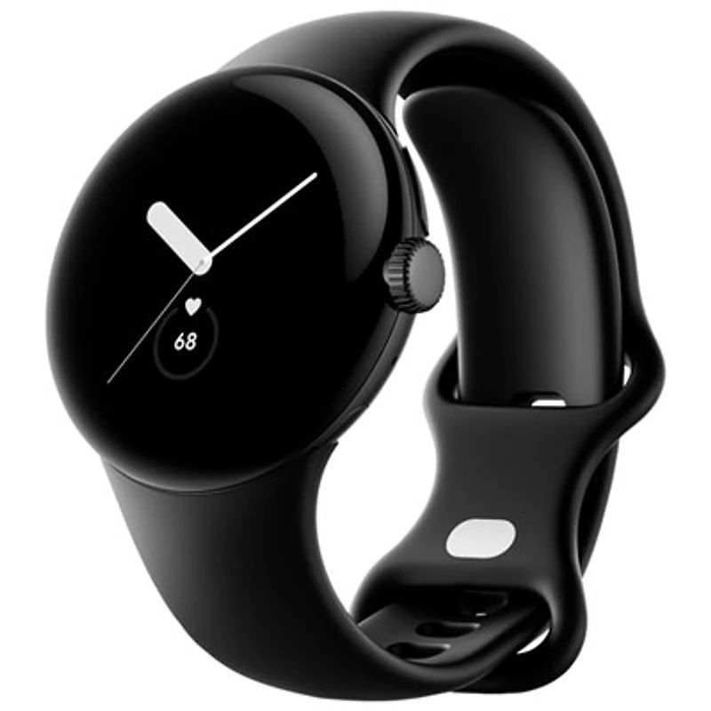 TELUS Google Pixel Watch (GPS + LTE) 40mm Black Stainless Steel Case w/ Obsidian Active Band - Monthly Financing