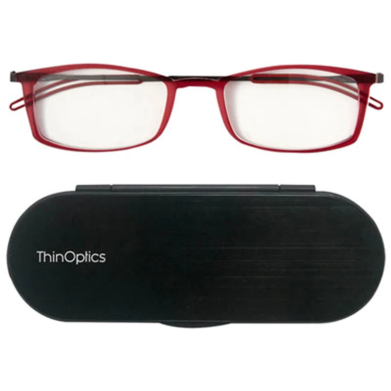 ThinOptics Brooklyn Reading Glasses with Milano Case - Strength