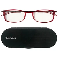 ThinOptics Brooklyn Reading Glasses with Milano Case - Strength