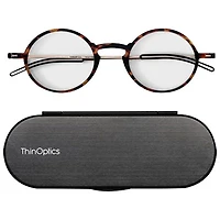 ThinOptics Manhattan Reading Glasses with Milano Case - Strength