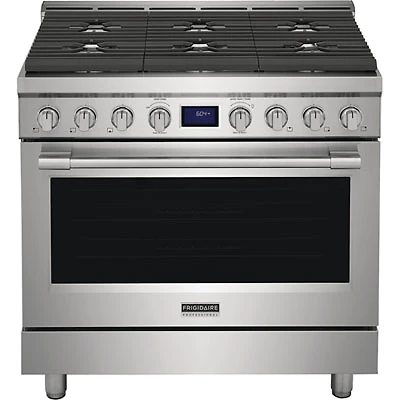 Frigidaire 36" 4.4 Cu. Ft. 6-Burner Freestanding Gas Range (PCFG3670AF) - Smudge-Proof Stainless Steel