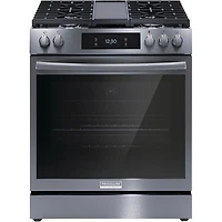 Frigidaire Gallery 30" 6.1 Cu. Ft. 5-Burner Freestanding Gas Range (GCFG3060BD) - Smudge-Proof Black Stainless Steel
