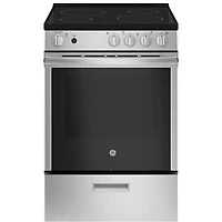 Open Box - GE 24" 2.9 Cu. Ft. Freestanding Electric Range (JCAS640RMSS) - Stainless Steel -Scratch & Dent