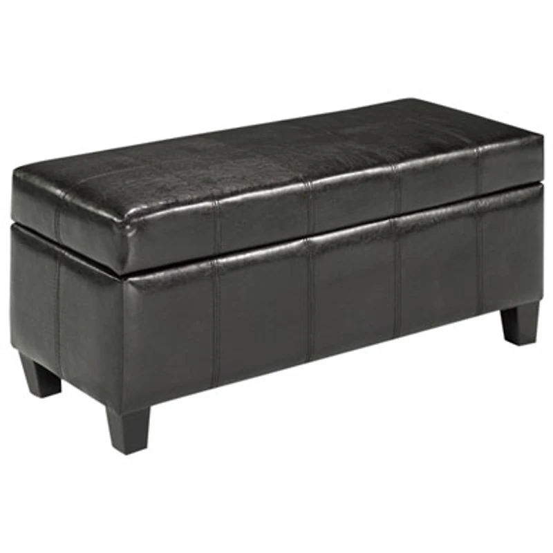 Brassex Traditional Storage Ottoman - Espresso